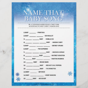 En-tête De Lettre Nom Cette Chanson De Bébé [Bleu Neige]