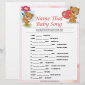 En-tête De Lettre Nom Cette Chanson De Bébé [Nounours] (Devant / Derrière)