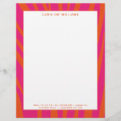 En-tête De Lettre Nom de monogramme Abstrait rouge gras élégant (Devant)