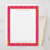 En-tête De Lettre Nom de monogramme Abstrait rouge gras élégant