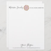 En-tête De Lettre Nom de script simple Votre en-tête Logo (Devant / Derrière)