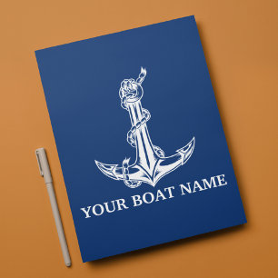 En-tête De Lettre Nom du bateau de la corde d'Ancre nautique vintage