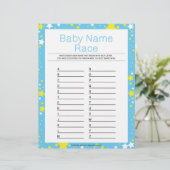 En-tête De Lettre Nom du bébé Course [Starry Night Blue] (Debout devant)