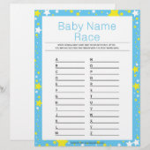 En-tête De Lettre Nom du bébé Course [Starry Night Blue] (Devant / Derrière)