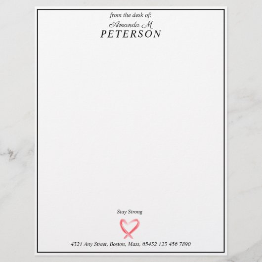 En-tête De Lettre Nom personnel professionnel Adresse du message de (Devant)