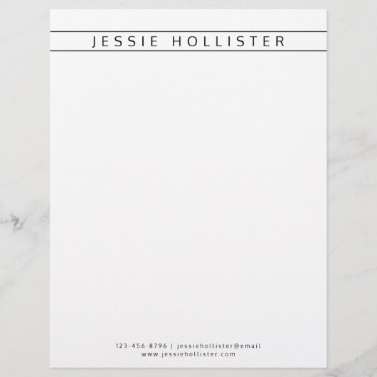 En-tête De Lettre Nom professionnel et informations (Devant)