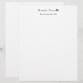 En-tête De Lettre Nom propre personnalisé classique unique (Devant / Derrière)