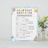 En-tête De Lettre Nom Que Chanson Bébé [Bébé Basique Bleu] (Debout devant)