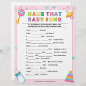 En-tête De Lettre Nom Que Chanson De Bébé [Bébé Basiques Rose] (Devant / Derrière)