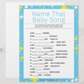 En-tête De Lettre Nom Que Chanson De Bébé [Starry Night Blue] (Devant / Derrière)