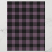 En-tête De Lettre Nom Simple Mignonne Purple Plaid Vacances Papier (Dos)