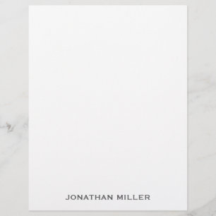 En-tête De Lettre Nom typographique gris simple Stationery
