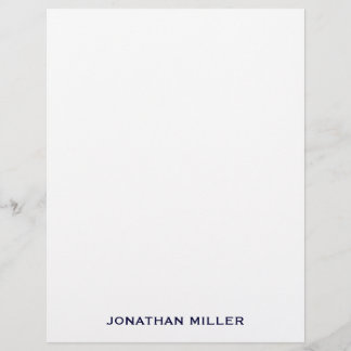 En-tête De Lettre Nom typographique simple de la marine