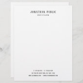 En-tête De Lettre Nostalgique Professionnel Élégant Design Propre Cl (Devant / Derrière)