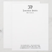 En-tête De Lettre Nostalgique Vieux Style Texte Monogramme Modèle pr (Devant / Derrière)