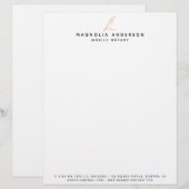 En-tête De Lettre Nota mobile Gold Quill rose (Devant / Derrière)