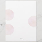 En-tête De Lettre Notes de sermon rose moderne (Dos)