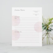 En-tête De Lettre Notes de sermon rose moderne (Debout devant)