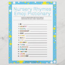 Nursery Rhymes Emoji Pictionary [Starry Night Blue