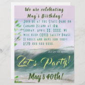 En-tête De Lettre Ocean Beach Party papeterie Circulaire Invitation (Devant / Derrière)