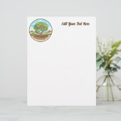 En-tête De Lettre Olive tree Symbole de paix dans la Palestine libre (Debout devant)