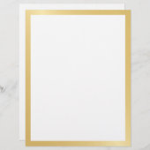 En-tête De Lettre Or et blanc (Devant / Derrière)