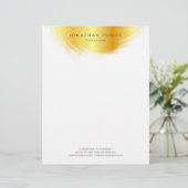 En-tête De Lettre Or Et Blanc Moderne Modèle Simple Élégant (Debout devant)