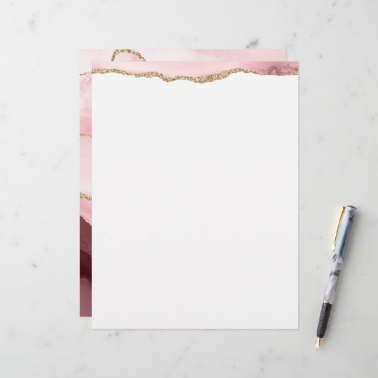 En-tête De Lettre or et gomme  (Devant/Arrière en situation)