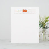 En-tête De Lettre Orange innocent (Debout devant)