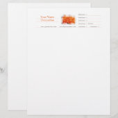 En-tête De Lettre Orange innocent (Devant / Derrière)