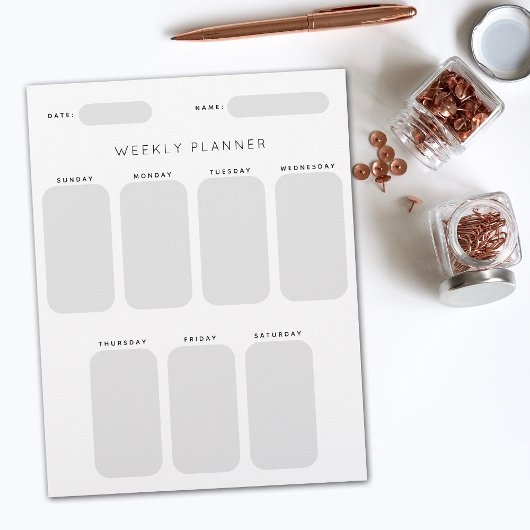 En-tête De Lettre Organisation du bureau de planification hebdomadai