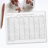 En-tête De Lettre Organisation horaire hebdomadaire de planification