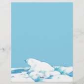 En-tête De Lettre Ours Polaire Sur Glace (Dos)