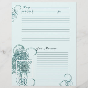 En-tête De Lettre Page Mémoire et recette