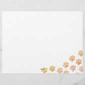 En-tête De Lettre Painted Puppy Paw Prints (Dos)