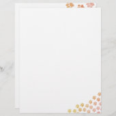 En-tête De Lettre Painted Puppy Paw Prints (Devant / Derrière)