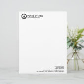 En-tête De Lettre Paix dure - Noir (Debout devant)