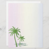 En-tête De Lettre Palmiers (Devant / Derrière)