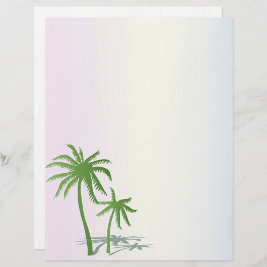 En-tête De Lettre Palmiers (Devant / Derrière)