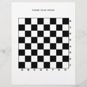 En-tête De Lettre Panneau d'échecs imprimable avec des chiffres et d (Devant)