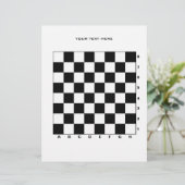 En-tête De Lettre Panneau d'échecs imprimable avec des chiffres et d (Debout devant)