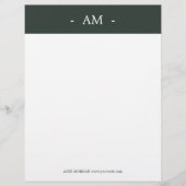 En-tête De Lettre Papeterie de bureau professionnelle minimaliste ve (Devant)