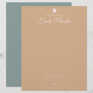 En-tête De Lettre Papeterie de Studio de Cils Salon de Beauté Modern