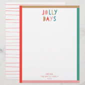 En-tête De Lettre Papeterie Jolly Days Holiday (Devant / Derrière)