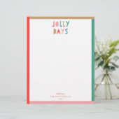 En-tête De Lettre Papeterie Jolly Days Holiday (Debout devant)