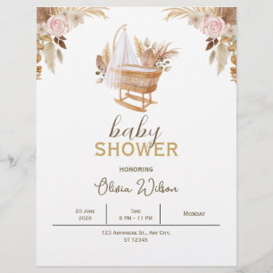 En-tête De Lettre Papier à Lettre Aquarelle Fleurs Blanches pour Bab