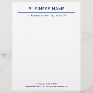 En-tête De Lettre Papier à Lettre Entreprise Moderne Modèle l Bleu B