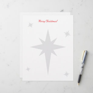 En-tête De Lettre Papier à lettres de Noël avec étoile de Bethléem
