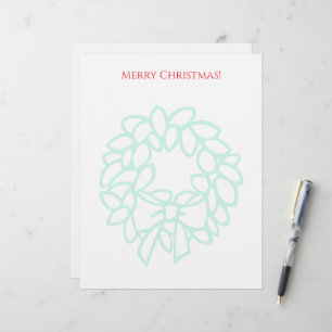 En-tête De Lettre Papier à lettres de Noël avec filigrane de couronn
