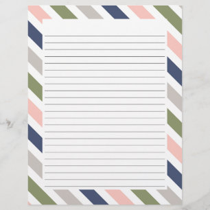 En-tête De Lettre Papier à lettres fractionné coloré avec lignes